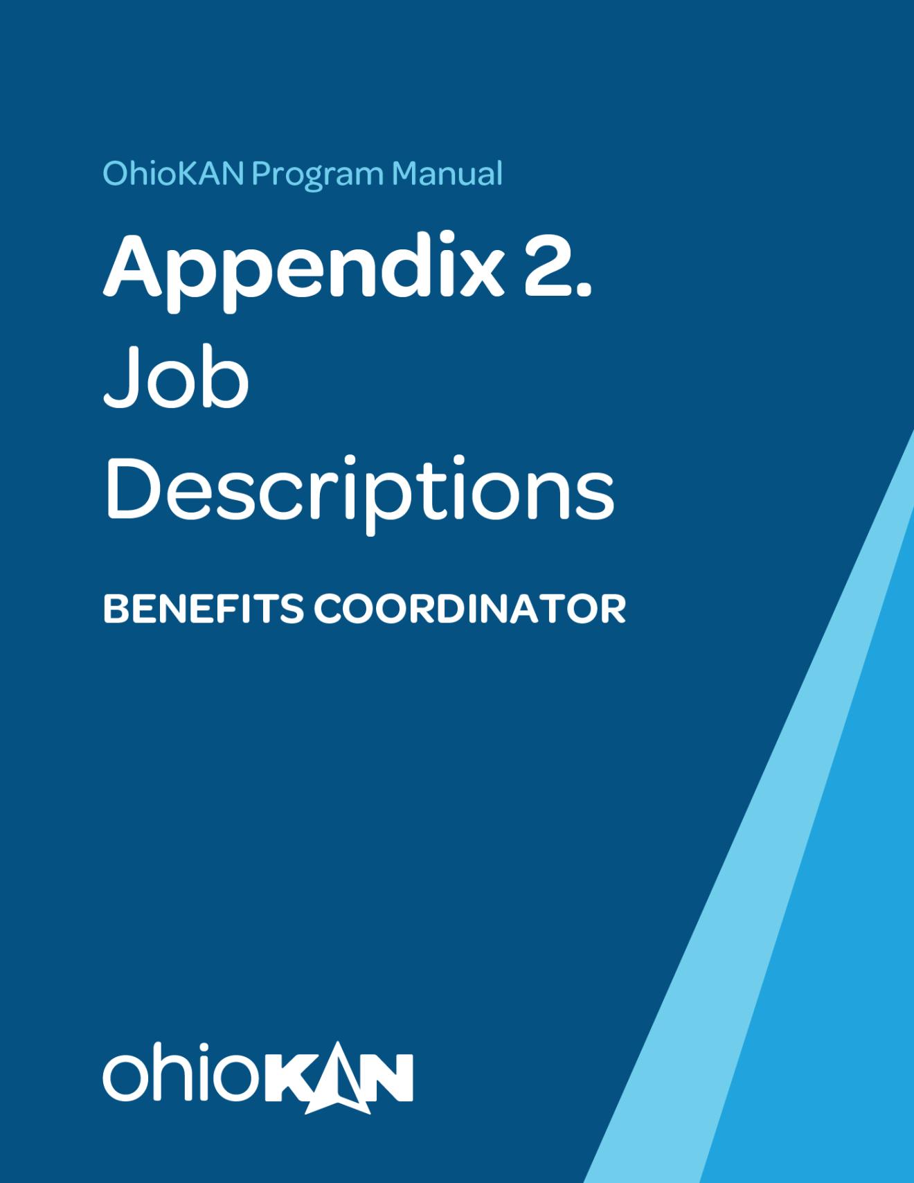 Appendix 2 Benefits Coordinator